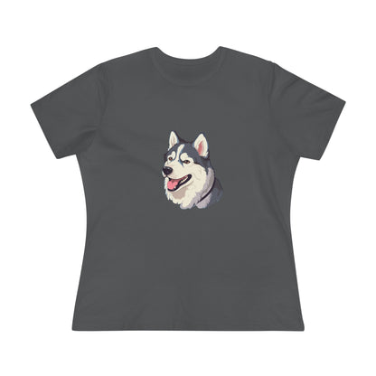 Malamute Head Women's Short Sleeve Crewneck Tee