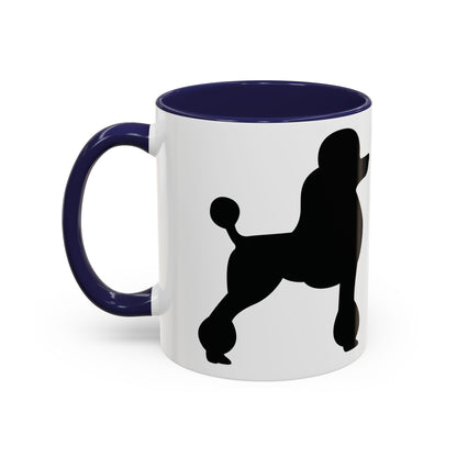 Poodle Silhouette 2-Tone Coffee Mug