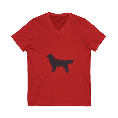 Golden Silhouette Unisex Short Sleeve V-Neck Tee