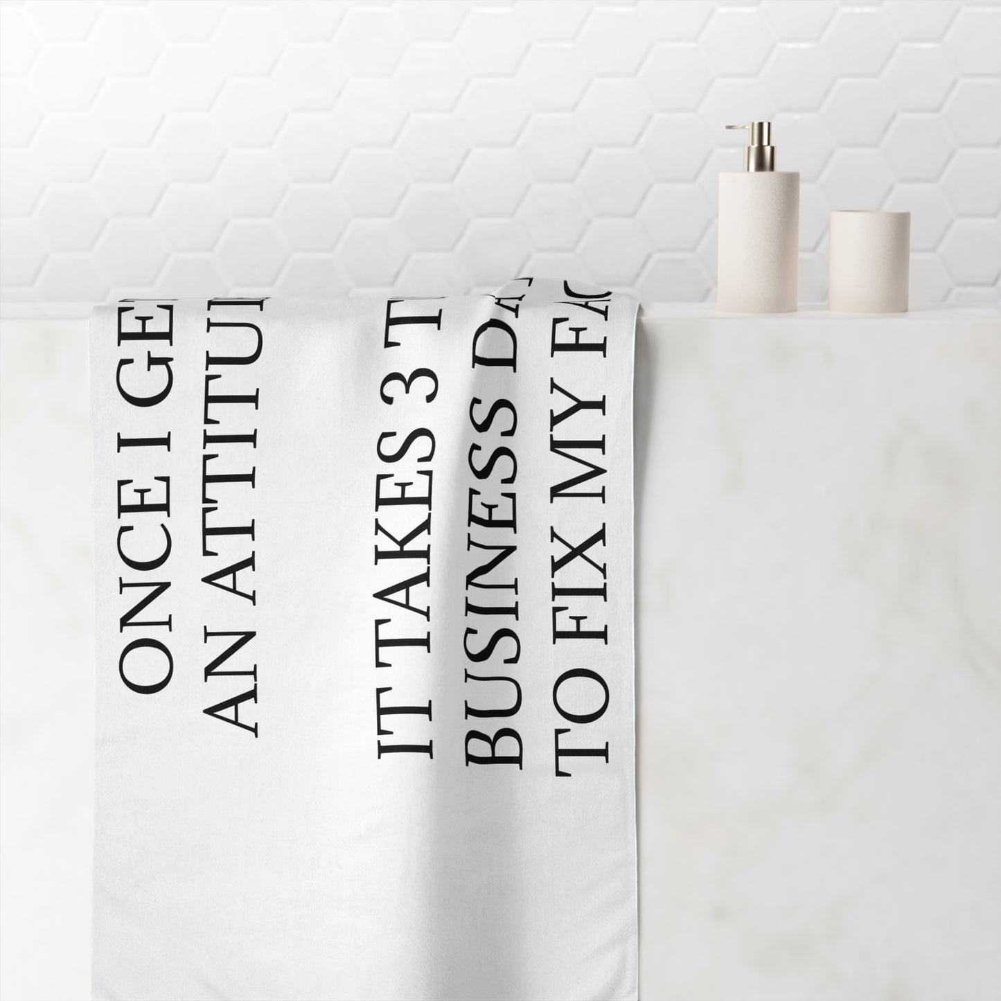 Fix My Face Mink-Cotton  Beach Towel