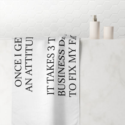 Fix My Face Mink-Cotton  Beach Towel