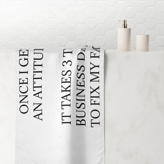 Fix My Face Mink-Cotton  Beach Towel