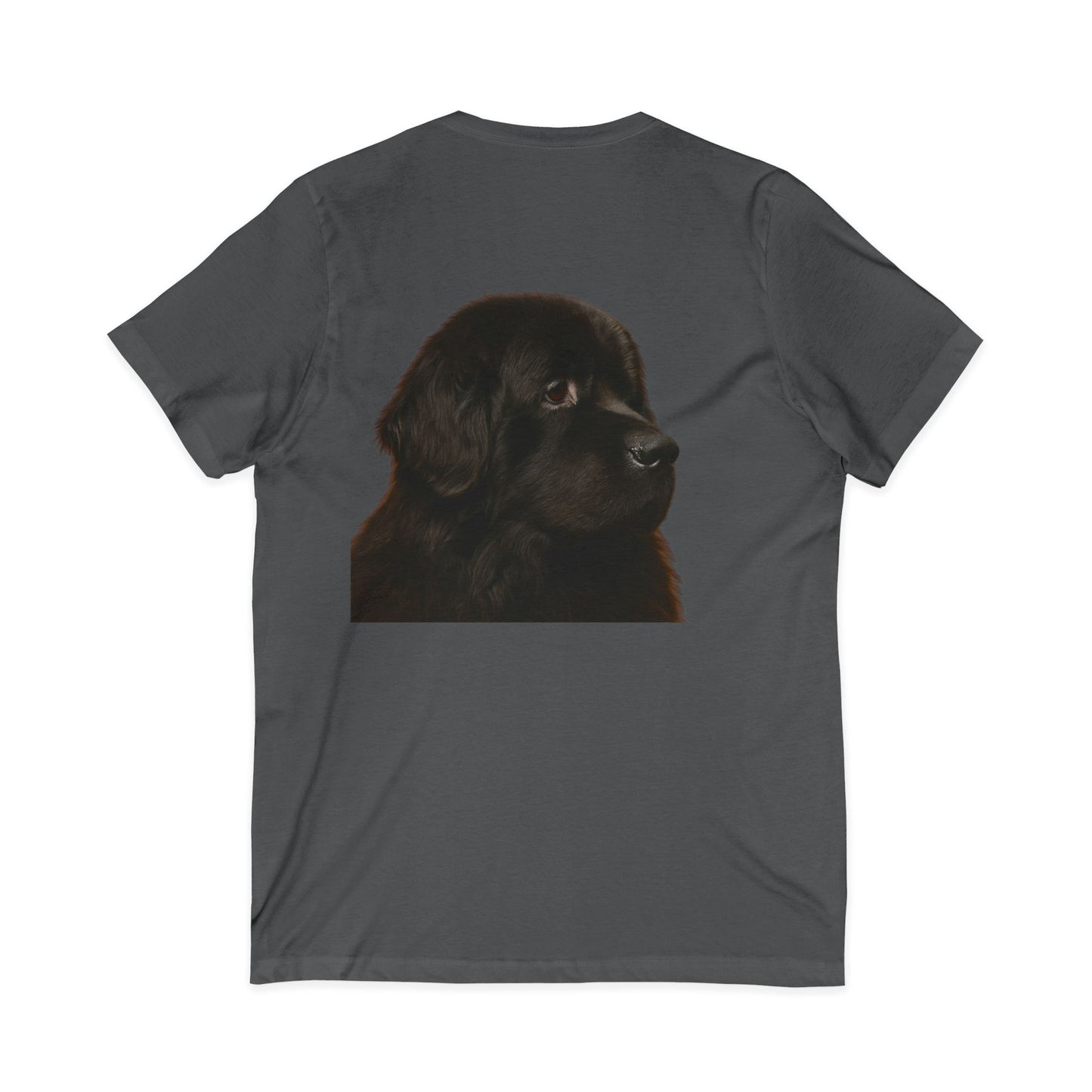 Newfie Head Unisex Short Sleeve V-Neck Tee