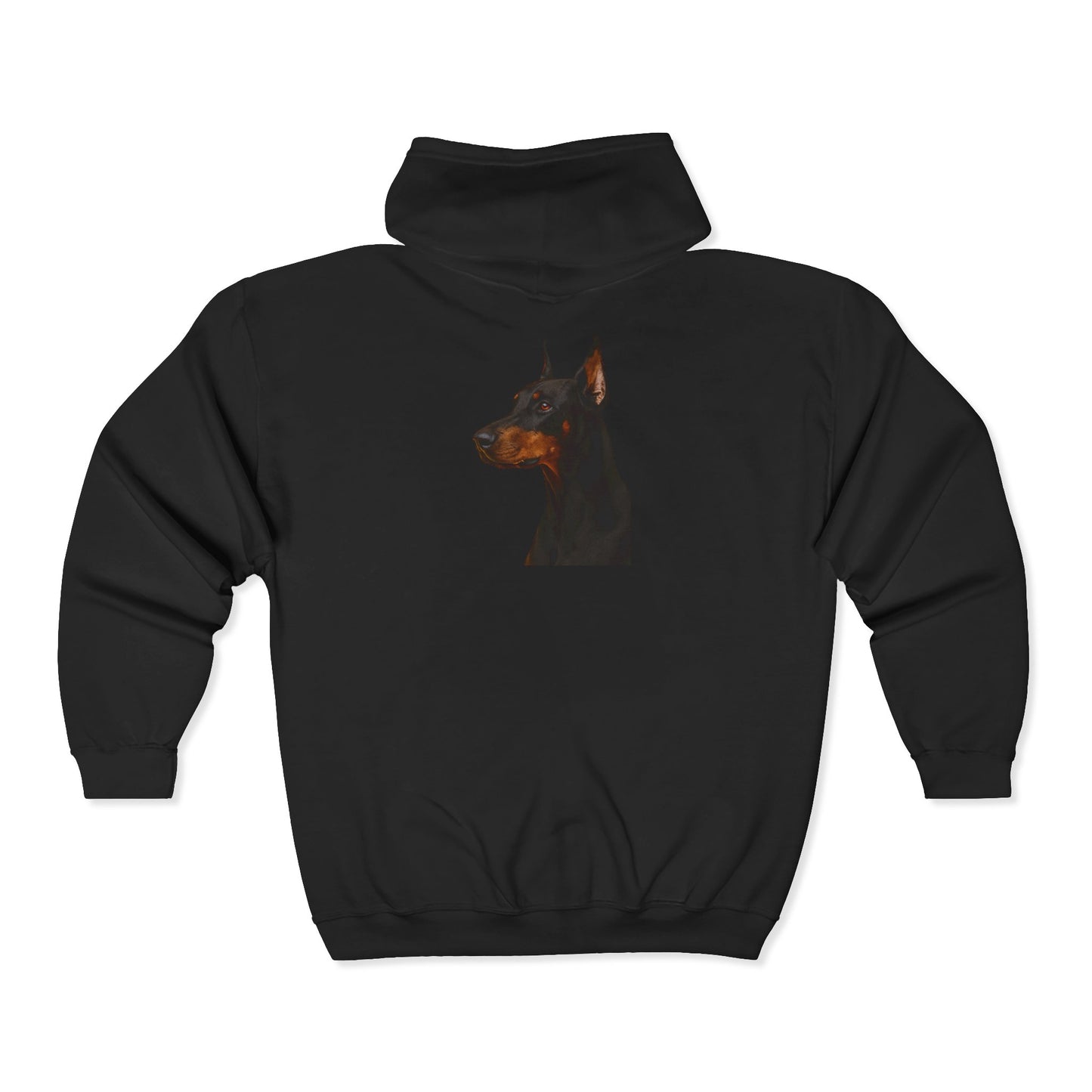 Doberman Head Unisex Full Zip Hoodie