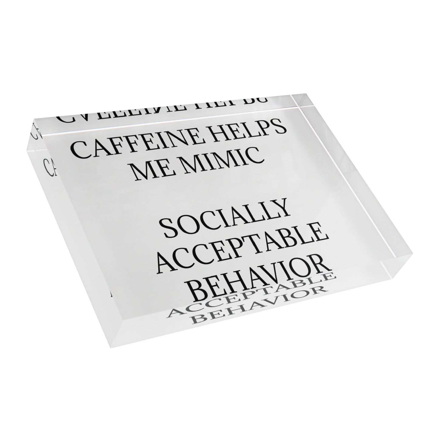 Socially Acceptable Acrylic Photo Block