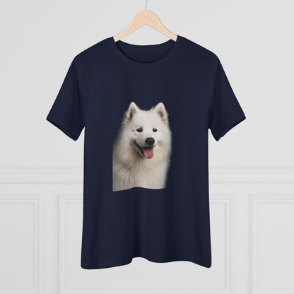 Samoyed Head Women's Short Sleeve Crewneck Tee