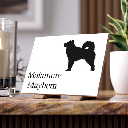Malamute Mayhem Ceramic Photo Tile