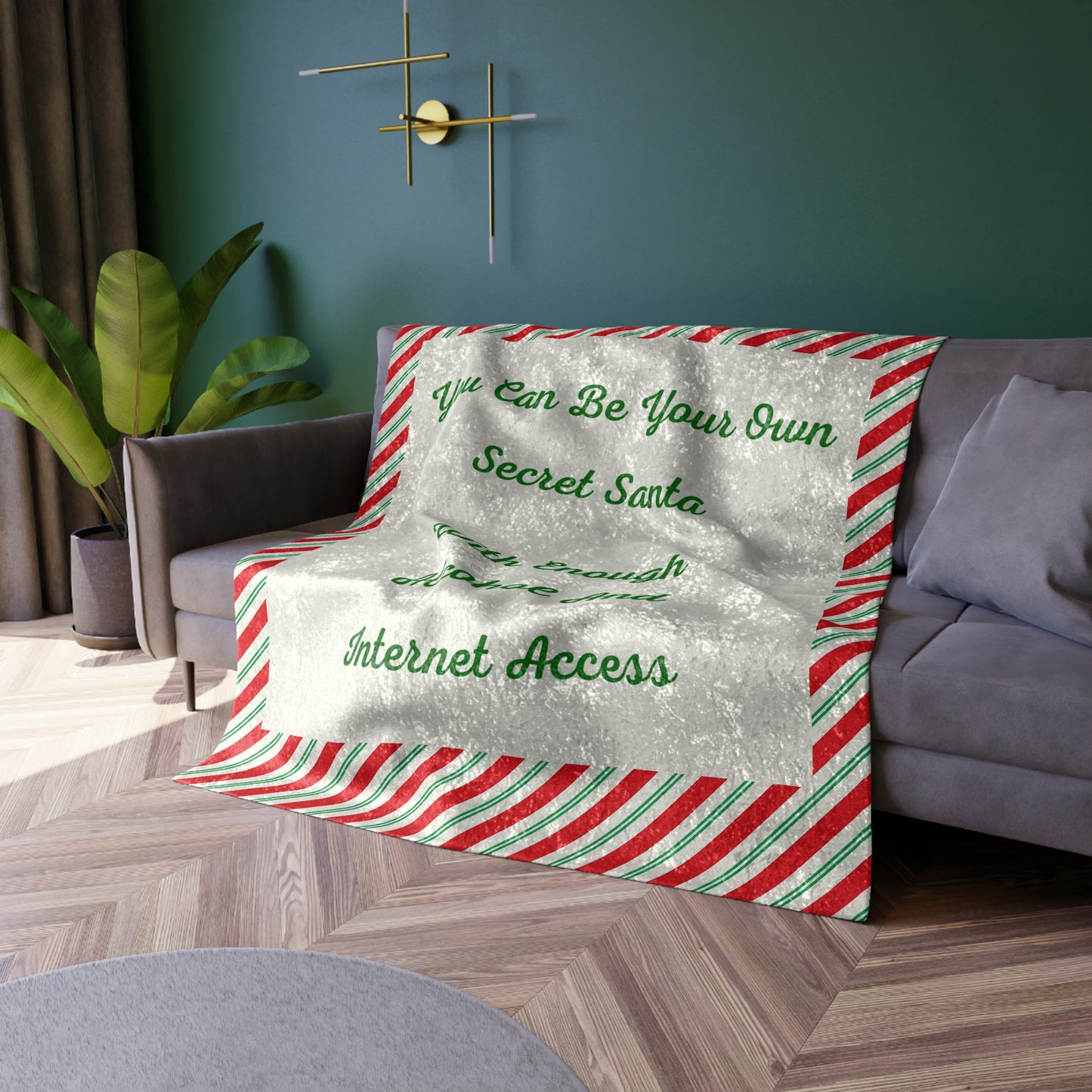 Your Own Secret Santa Crushed Velvet Blanket