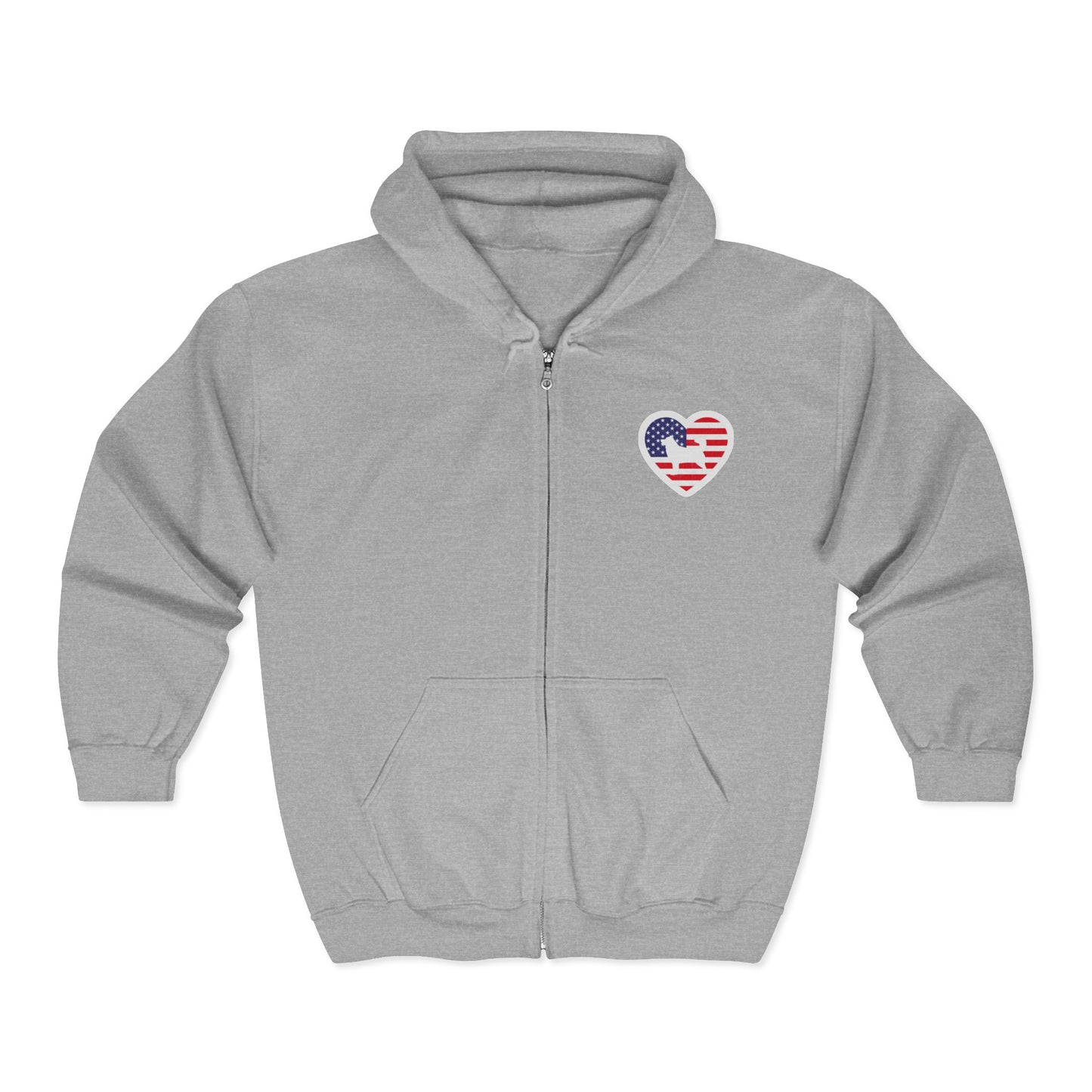 Malamute Flag Unisex Full Zip Hoodie