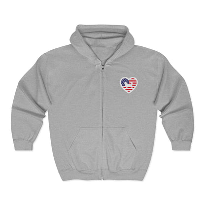Malamute Flag Unisex Full Zip Hoodie