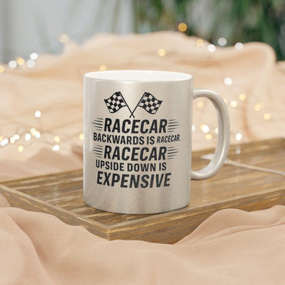 Racecar Backwards Metallic Coffee Mug