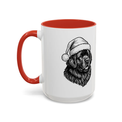 Santa Paws Newfie 2-Tone Coffee Mug