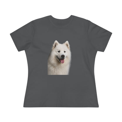 Samoyed Head Women's Short Sleeve Crewneck Tee