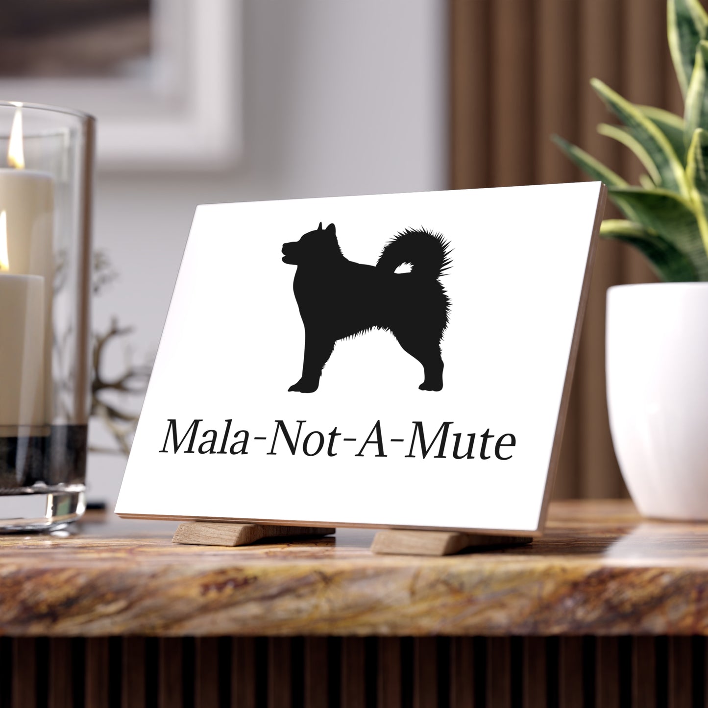 Mala-Not-A-Mute Ceramic Photo Tile