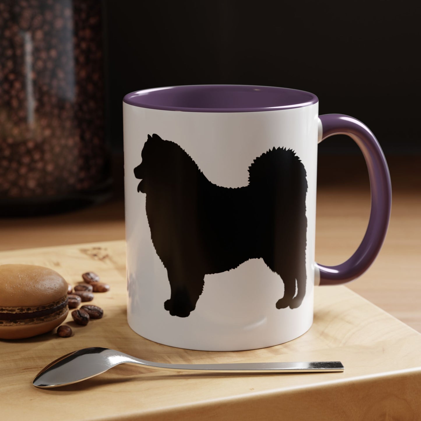 Samoyed Silhouette 2-Tone Coffee Mug