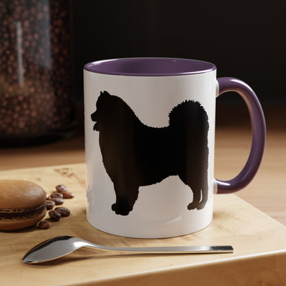 Samoyed Silhouette 2-Tone Coffee Mug