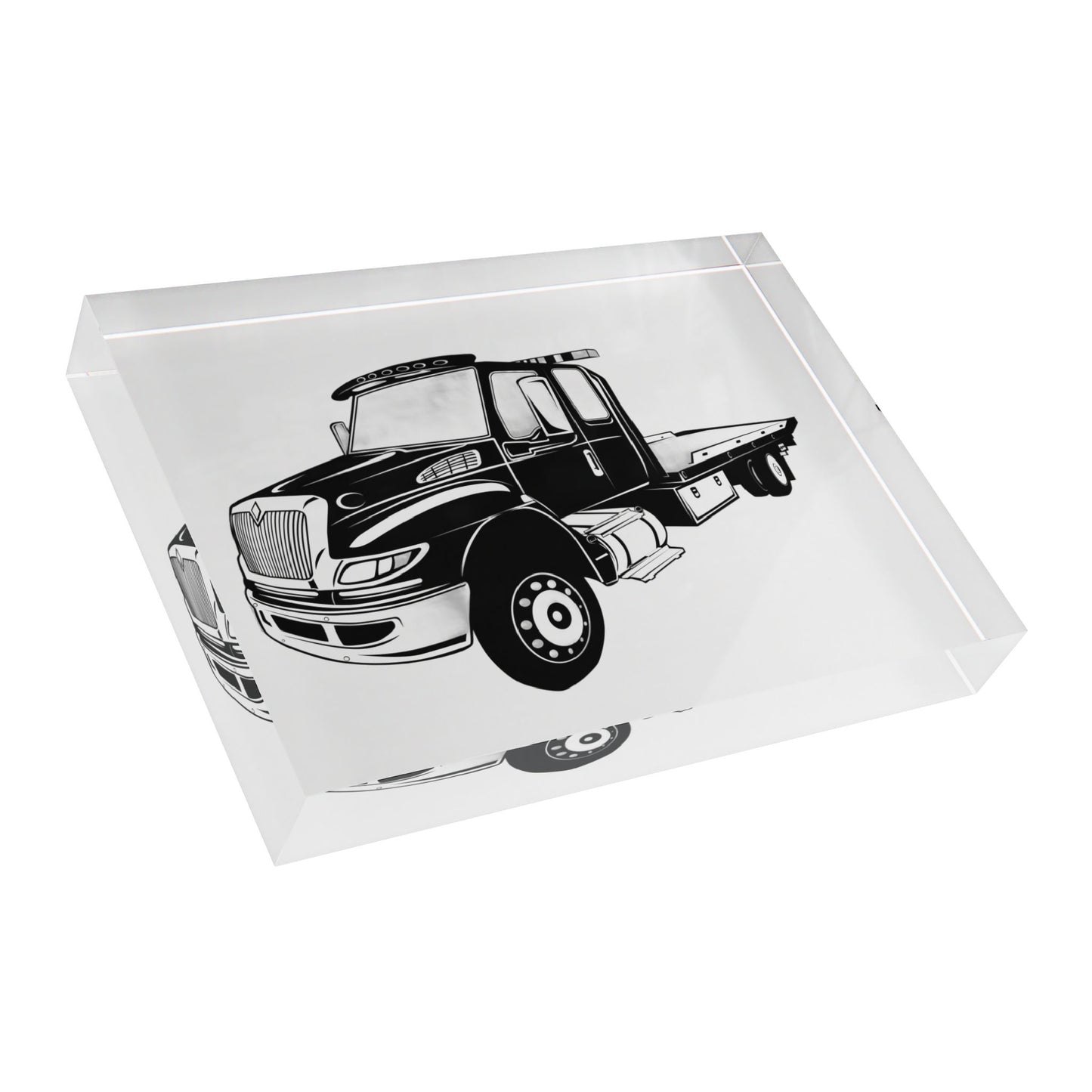 Flatbed Tow Truck Acrylic Photo Block