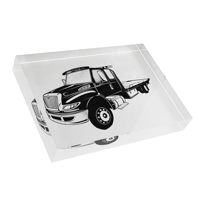 Flatbed Tow Truck Acrylic Photo Block