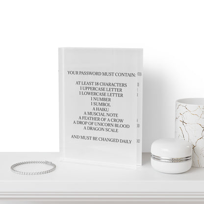 Password Acrylic Photo Block