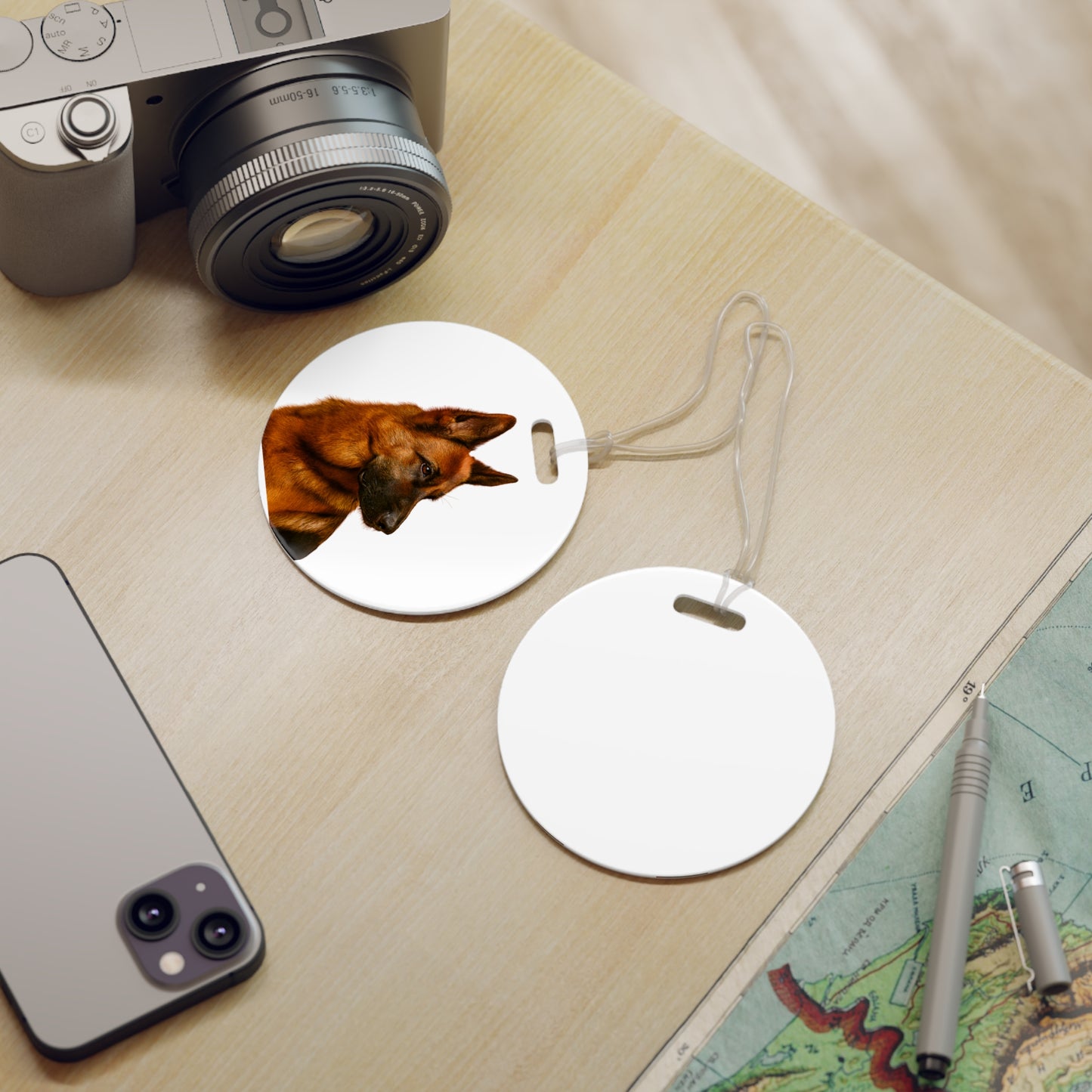 German Shepherd Head Luggage Tag