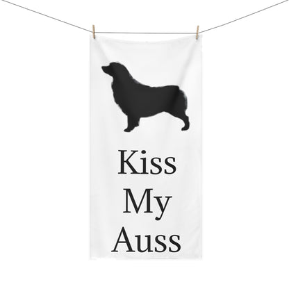 Kiss My Auss Mink-Cotton  Beach Towel
