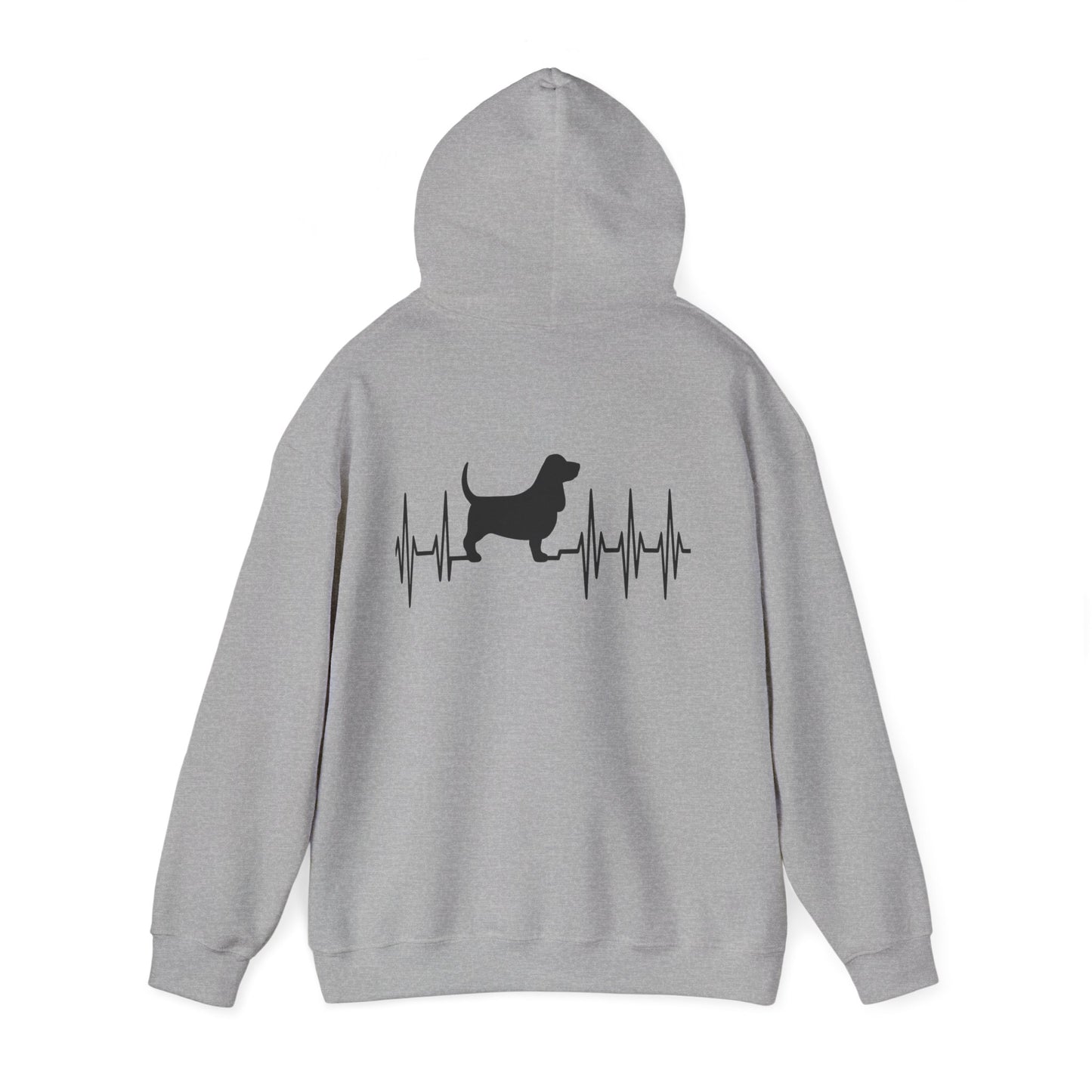 My Heart Beats For Basset Hounds Unisex Hoodie
