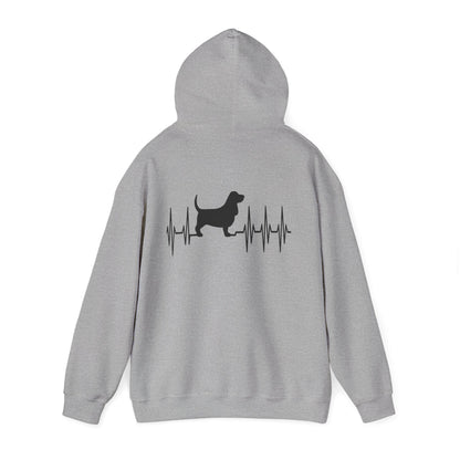 My Heart Beats For Basset Hounds Unisex Hoodie