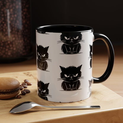 Angry Cat 2-Tone Coffee Mug