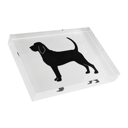 Bloodhound Silhouette Acrylic Photo Block