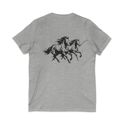 Horsin' Around Unisex Short Sleeve V-Neck Tee