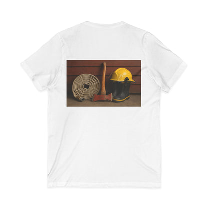 Fire/Rescue Appreciation Unisex Short Sleeve V-Neck Tee