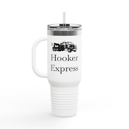 H**ker Express Heavy Tow Truck Insulated Travel Mug