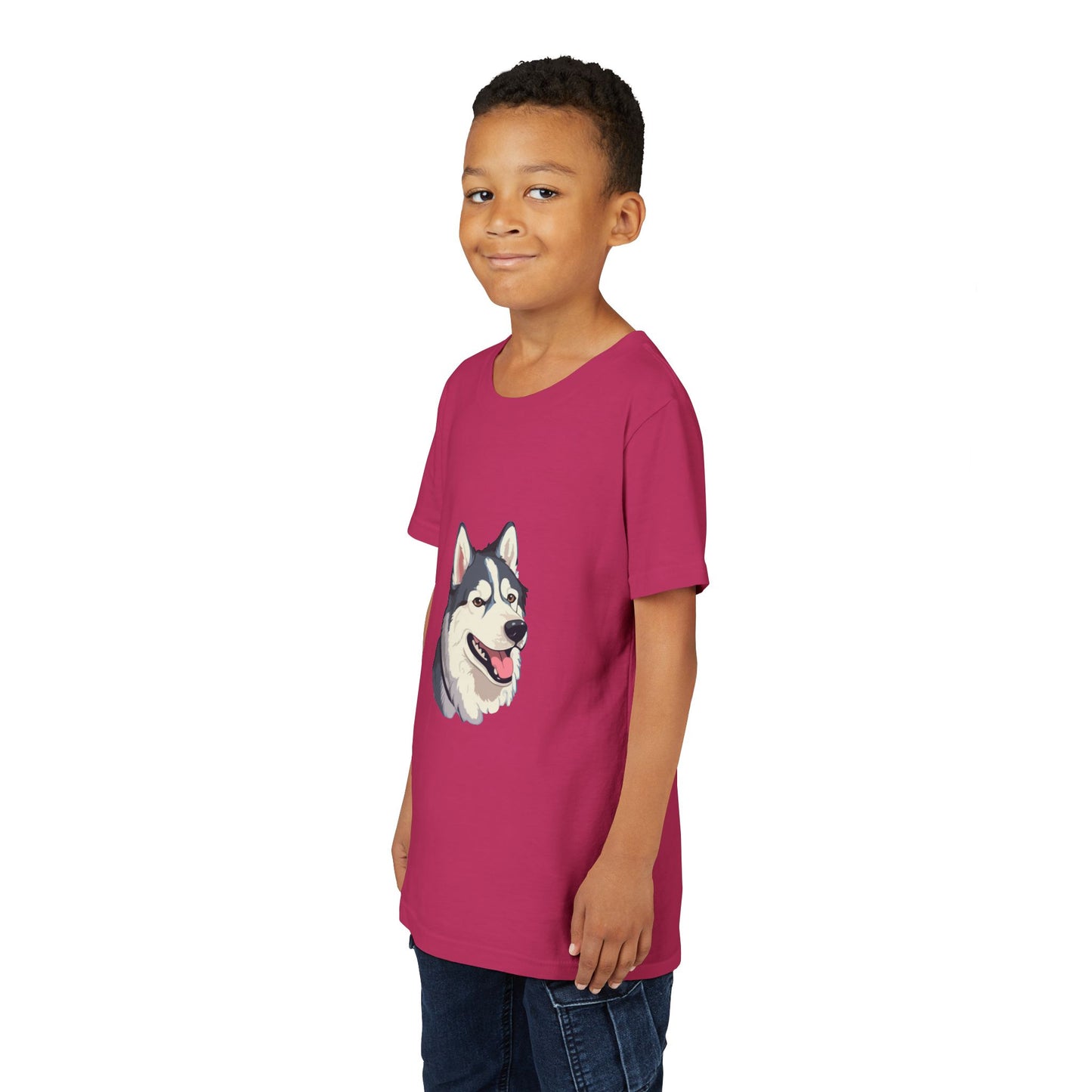Malamute Head Youth Unisex Short Sleeve Crewneck Tee