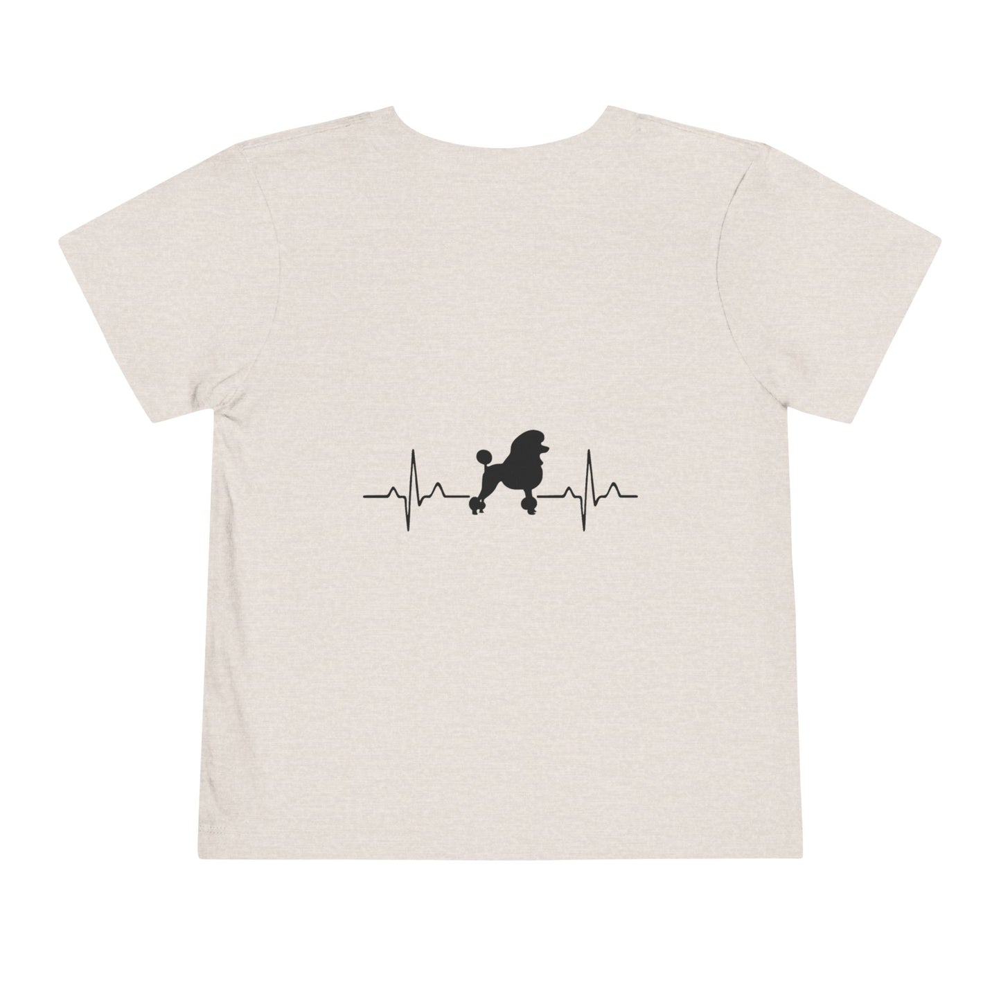 My Heart Beats For Poodles Toddler Unisex Short Sleeve Crewneck Tee