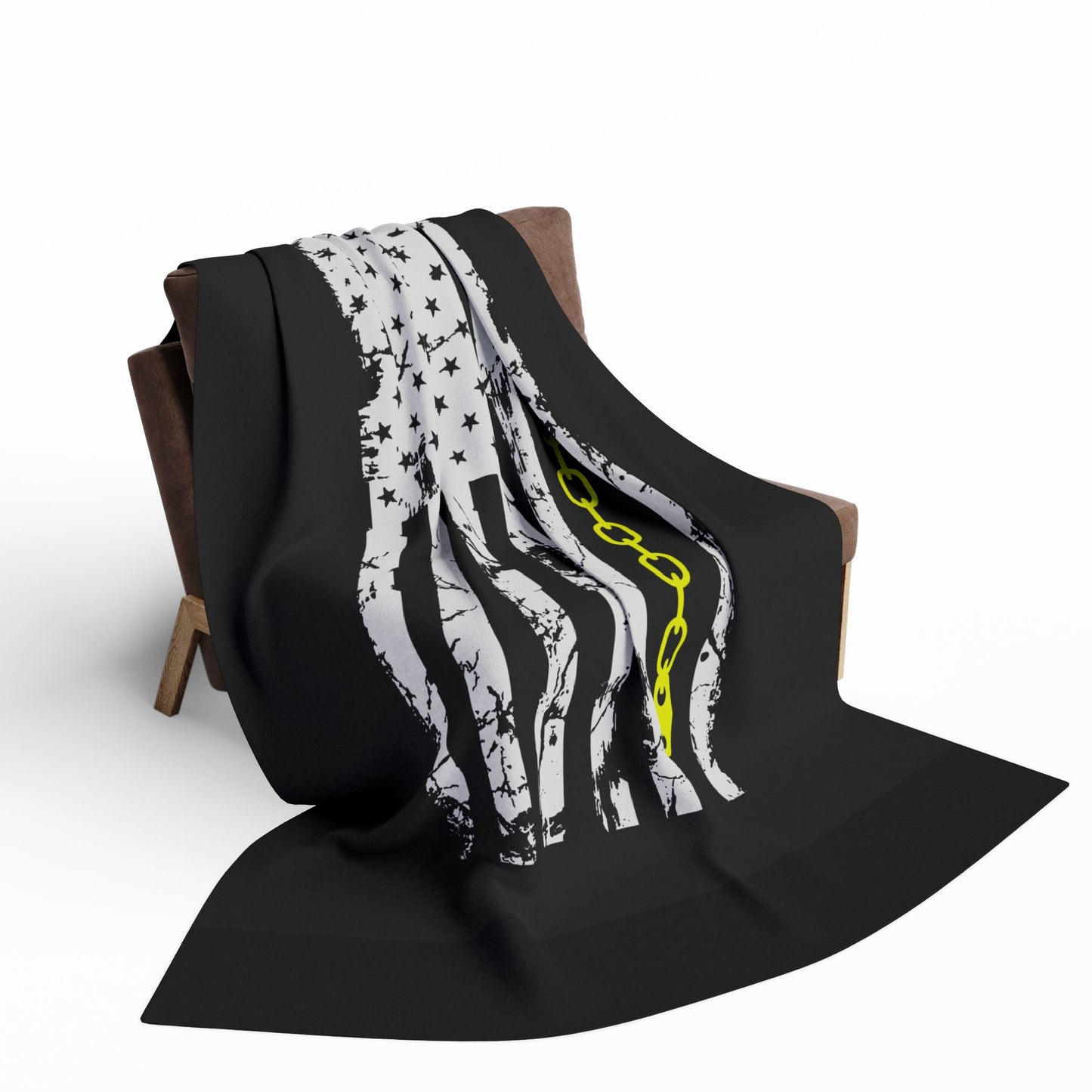 Thin Yellow Line Arctic Fleece Blanket