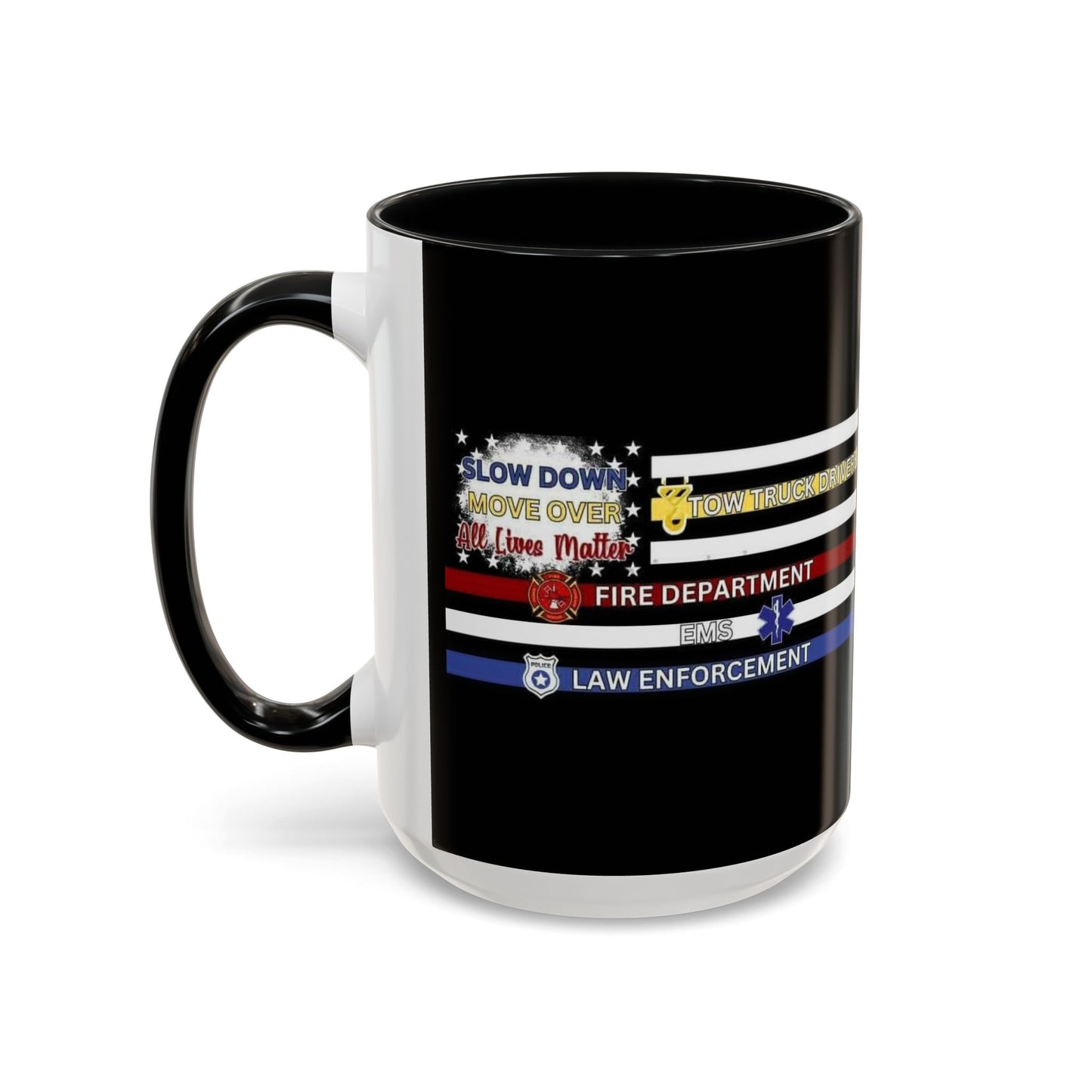 Slow Down Move Over Flag 2-Tone Coffee Mug