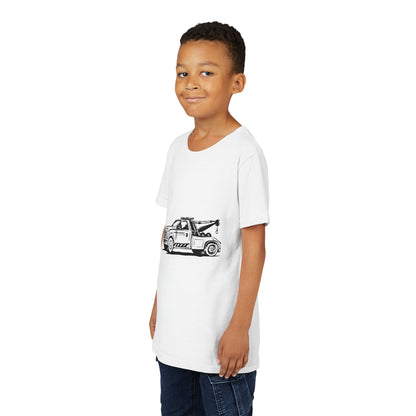 Wheel Lift Tow Truck Youth Unisex Short Sleeve Crewneck Tee