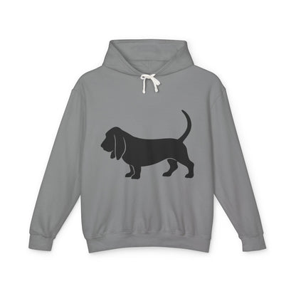 Basset Hound Silhouette Unisex Lightweight Hoodie