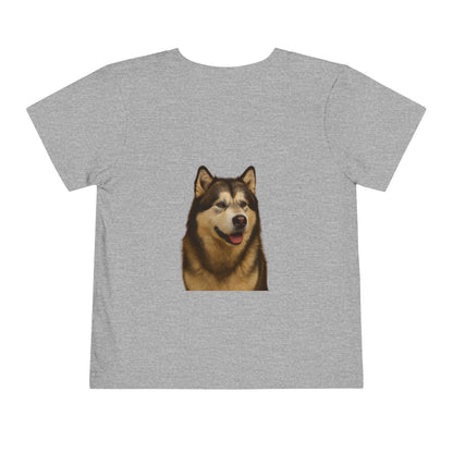 Malamute Head Toddler Unisex Short Sleeve Crewneck Tee
