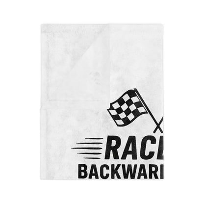 Racecar Backwards Velveteen Microfiber Blanket