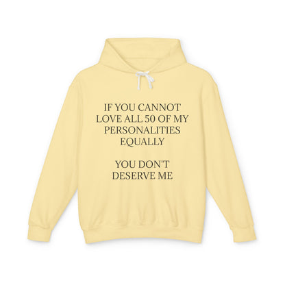 50 Personalities Unisex Lightweight Hoodie