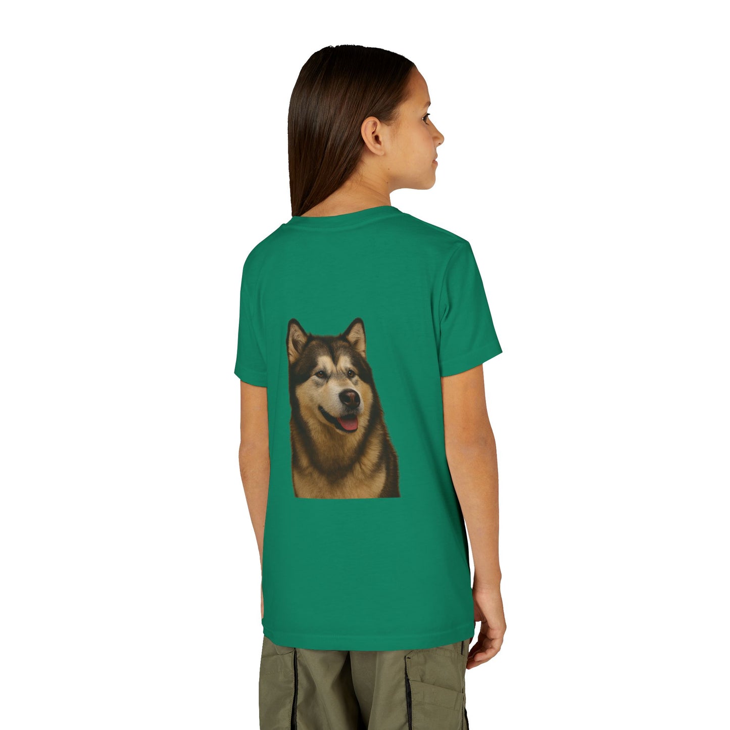 Malamute Head Youth Unisex Short Sleeve Crewneck Tee