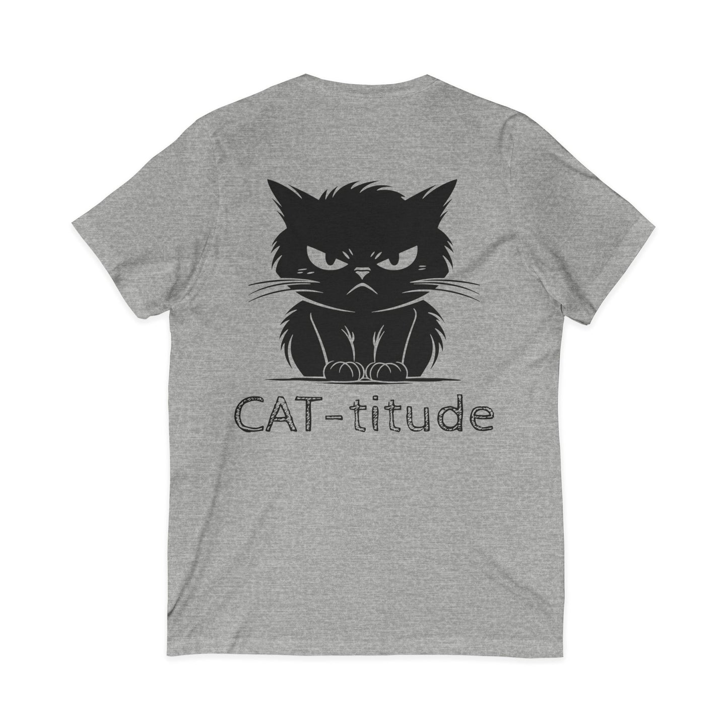 CAT-titude Unisex Short Sleeve V-Neck Tee