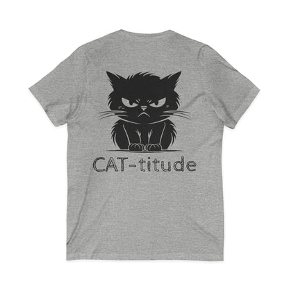 CAT-titude Unisex Short Sleeve V-Neck Tee