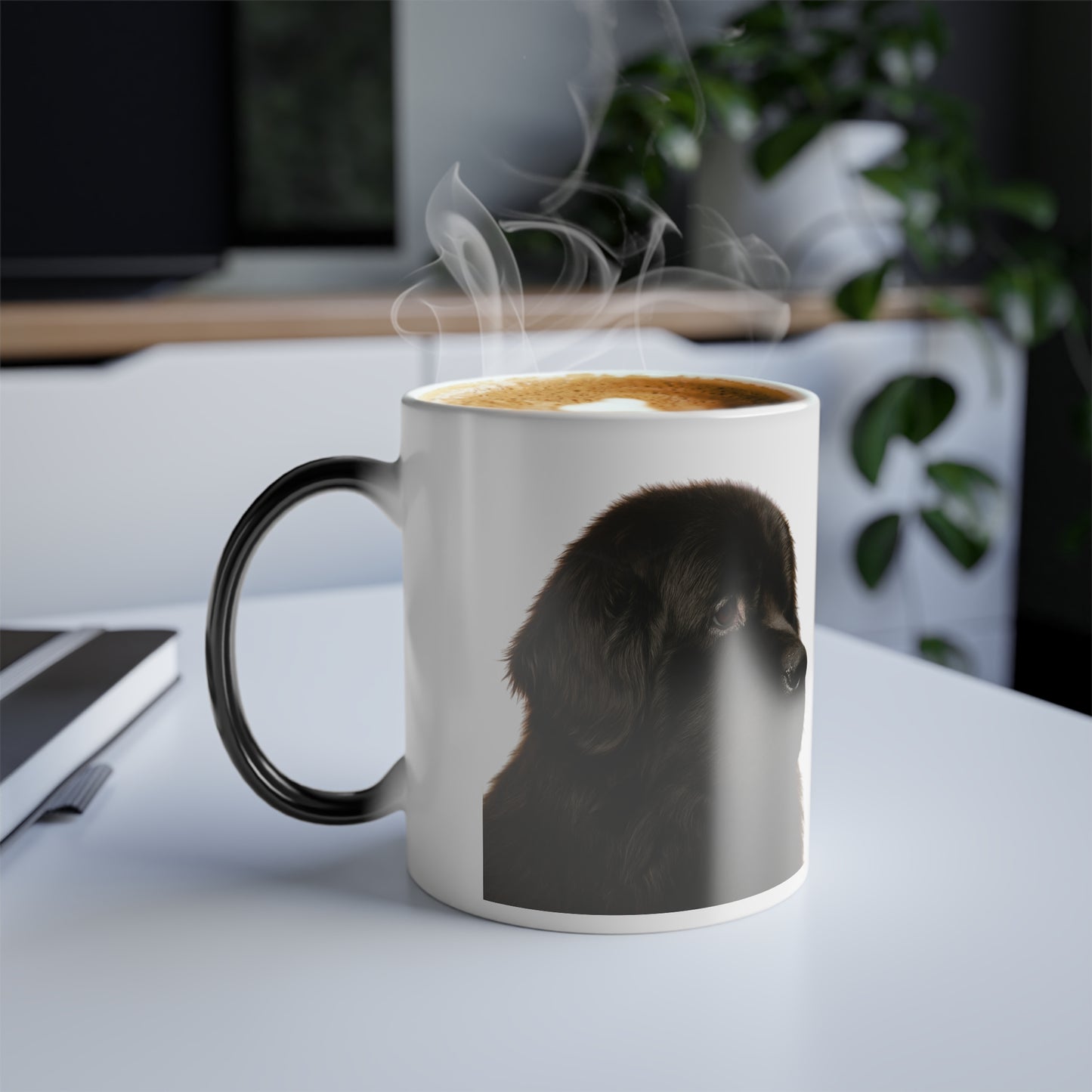 Newfie Head Color Changing Mug