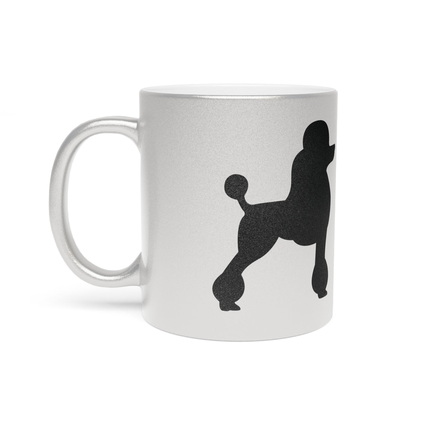 Poodle Silhouette Metallic Coffee Mug