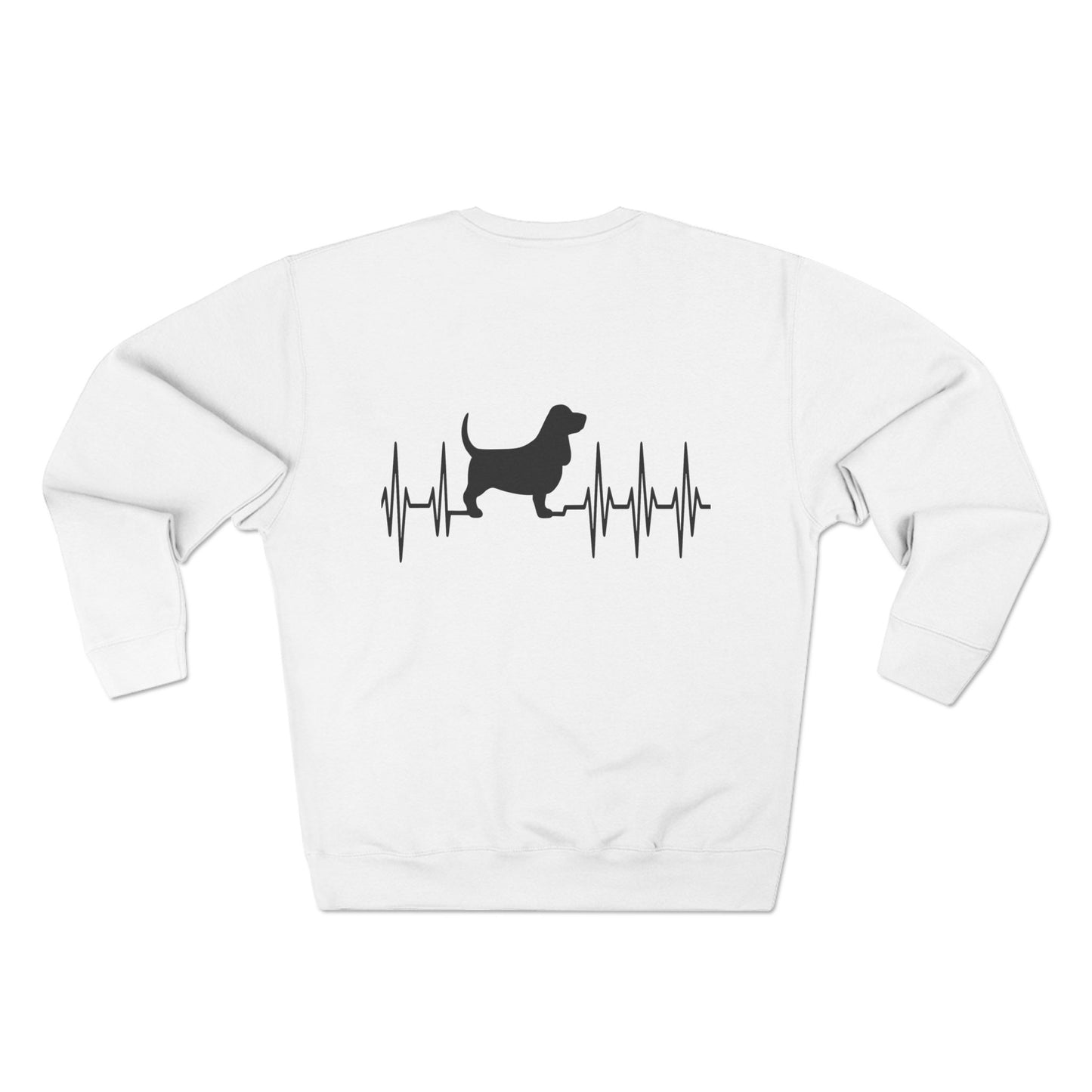 My Heart Beats For Basset Hounds Unisex Crewneck Sweatshirt