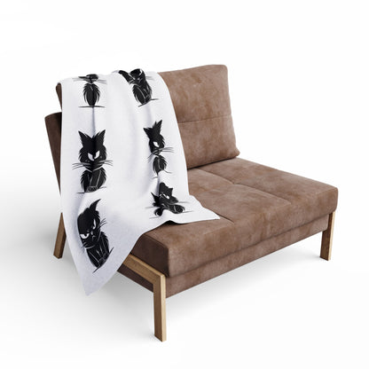 Angry Cat Arctic Fleece Blanket
