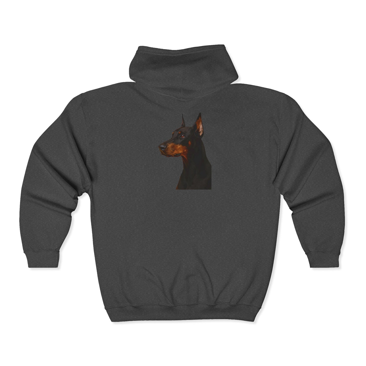Doberman Head Unisex Full Zip Hoodie