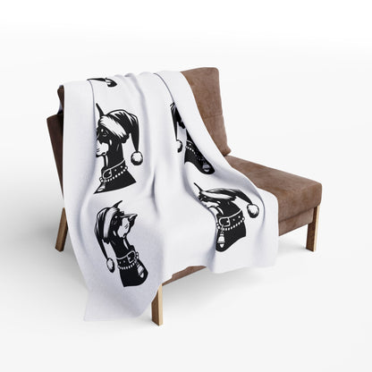 Santa Paws Doberman Arctic Fleece Blanket